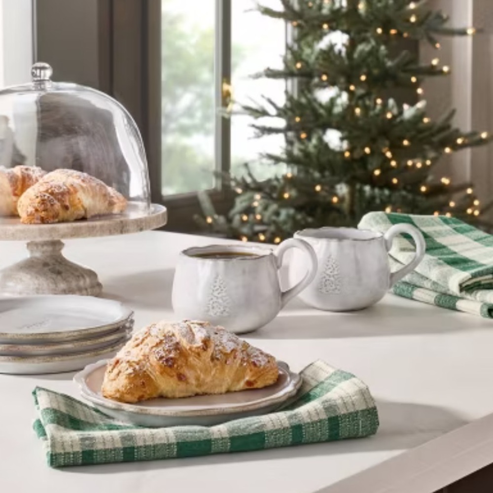 13.5oz Stoneware Debossed Tree Holiday Mug- Hearth & Hand™ with Magnolia - Picture 2 of 2